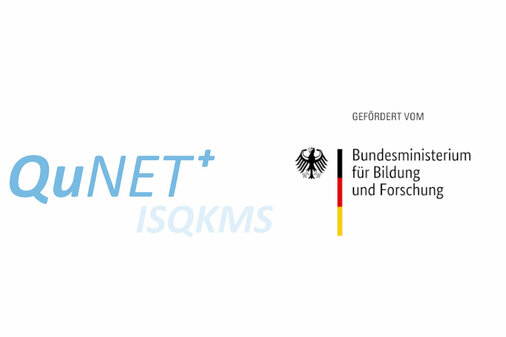 Logos QuNET und ISQKMS, Bundesministerium für Bildung und Forschung 